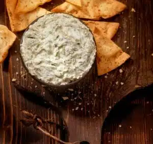 Warm Spinach-Sweet Onion Dip with Country Ham